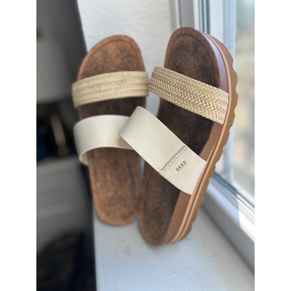 REEF Women’s Vista Hi Platform Sandals in Brown & Ivory Size 10 - Picture 5 of 12